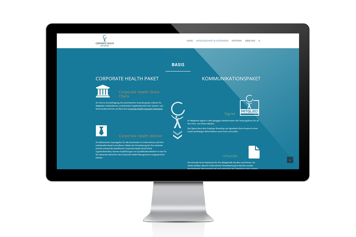 Corporate Health Initivative Referenz Website Corporate Health Initivative Referenz Website