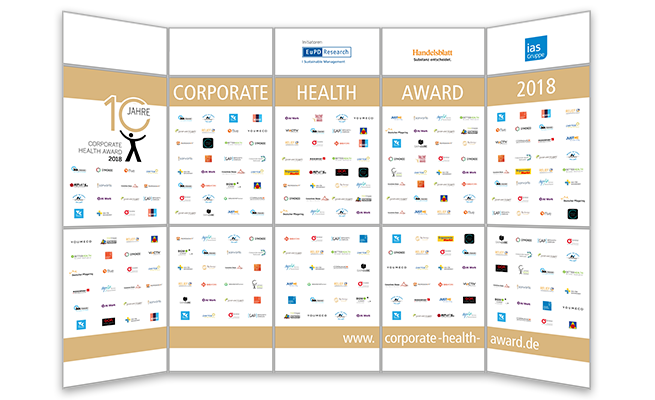 Corporate Health Award Referenz Rückwand