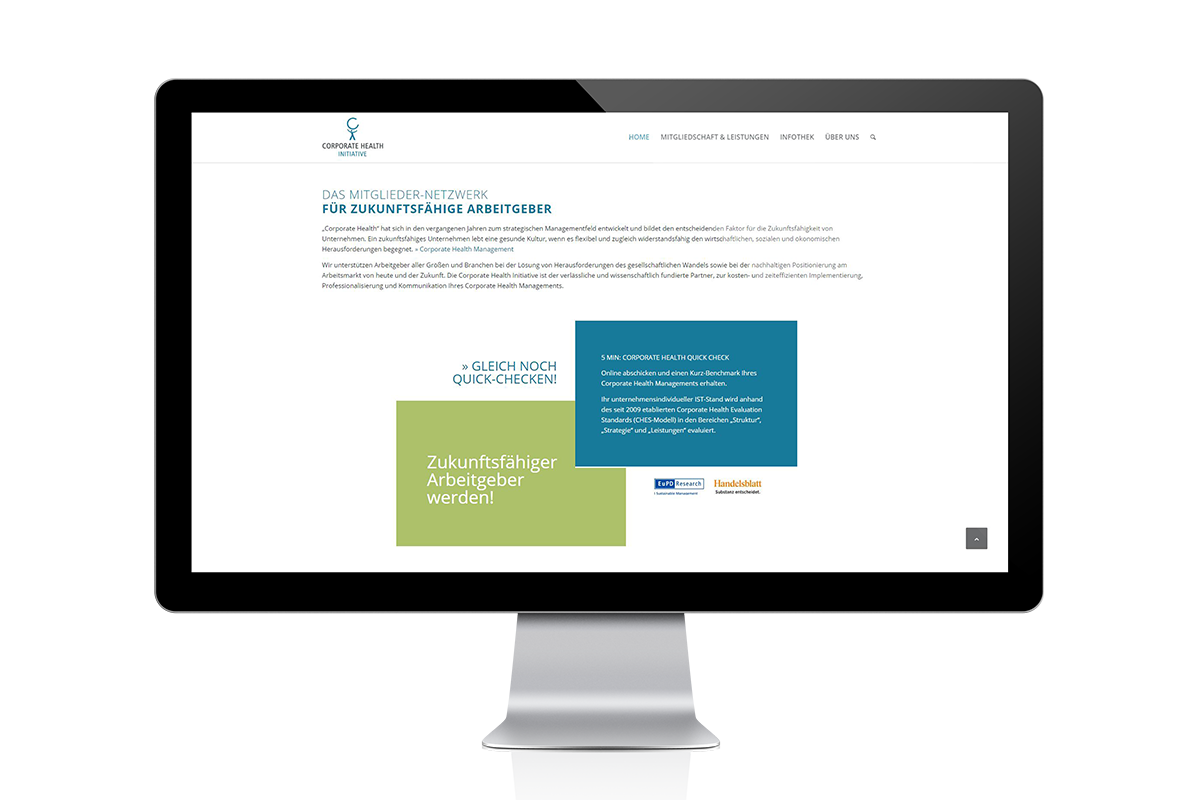 Corporate Health Initivative Referenz Website