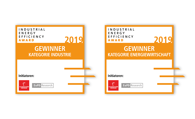 Hannover Messe Industrial Energy Efficiency Award Referenz Siegel