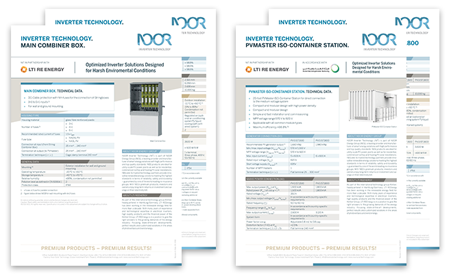 Noor Energy Group Referenz Datasheets